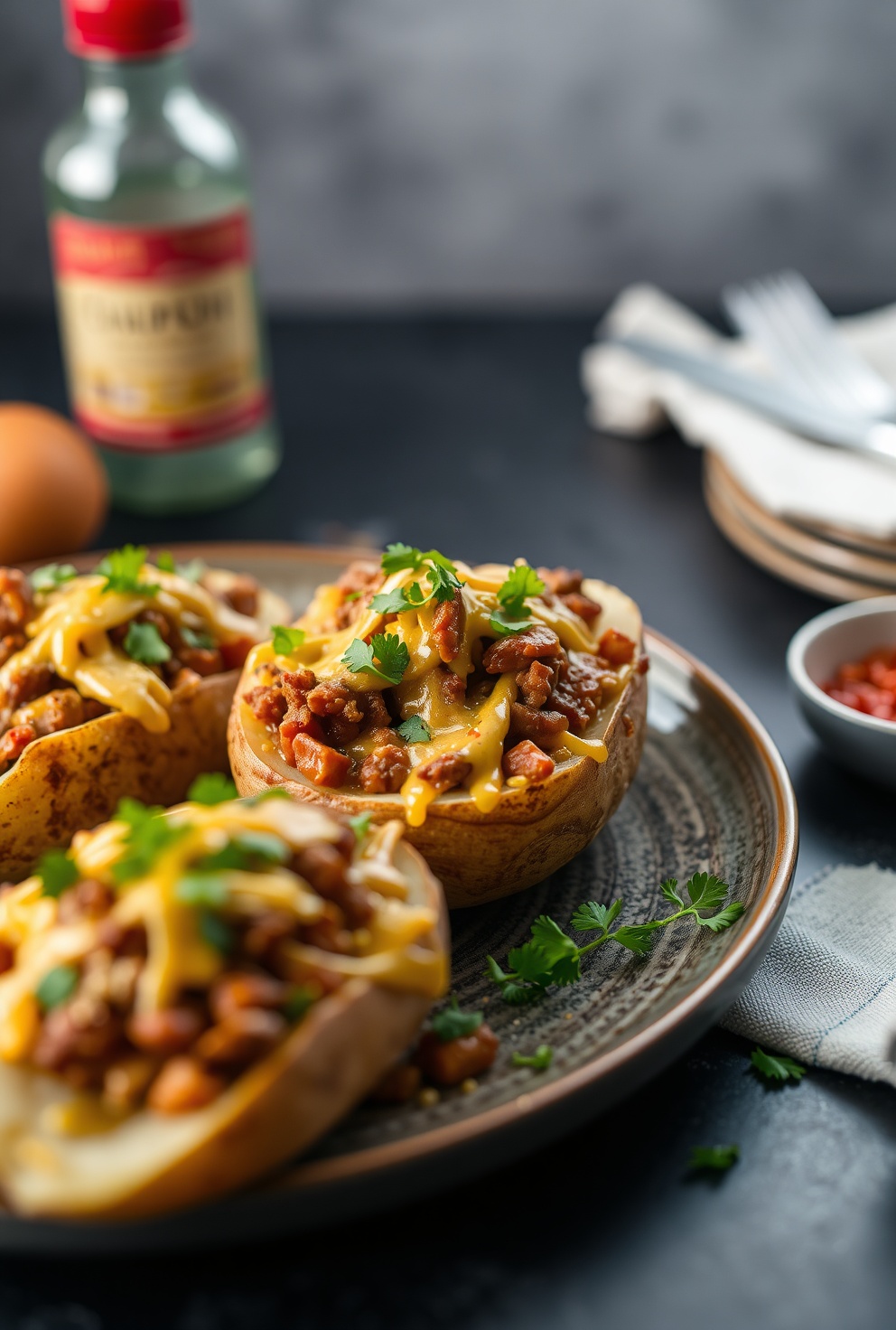 Cheesy Beef Stuffed Potato Boats Pinterest